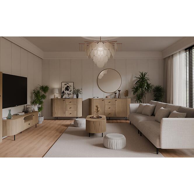 Dohányzóasztal Ovalio 200  Cremona Tölgy,8