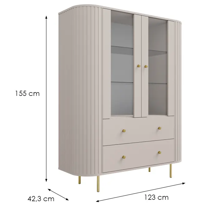 Vitrin Ovalio 122  2f 2s Homok Bézs