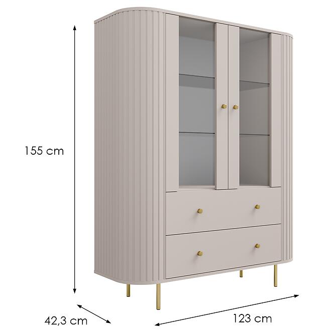 Vitrin Ovalio 122  2f 2s Homok Bézs,5