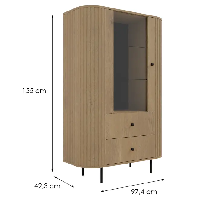 Vitrin Ovalio 112  1f 2s Cremona Tölgy