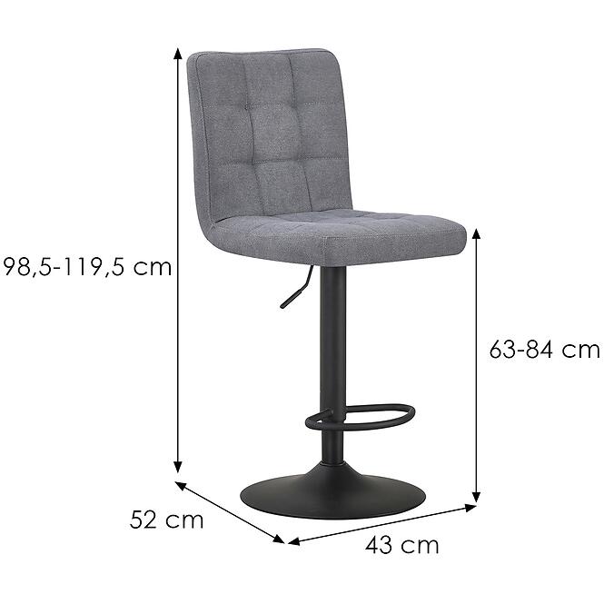 Bárszék Kael 12645 szürke