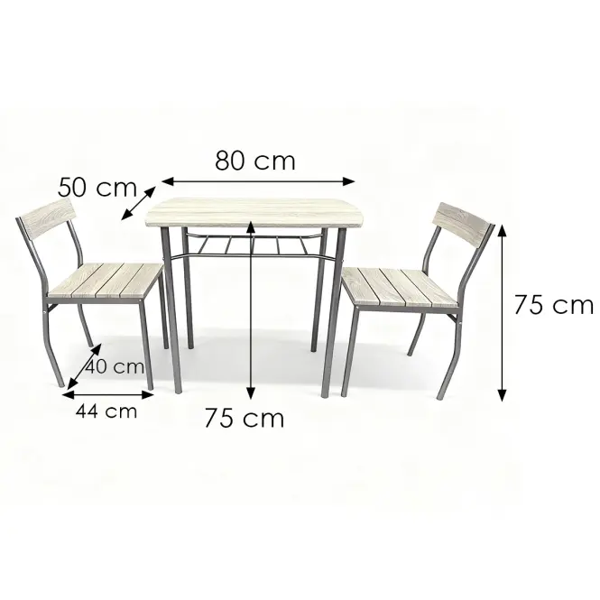 Étkezőgarnitúra Tivoli 1+2 sonoma/szürke