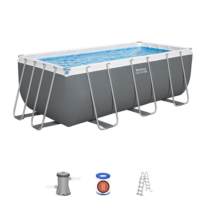 Téglalap alakú úszómedence kerettel 4,12 x 2,01 x 1,22 m BESTWAY 56456