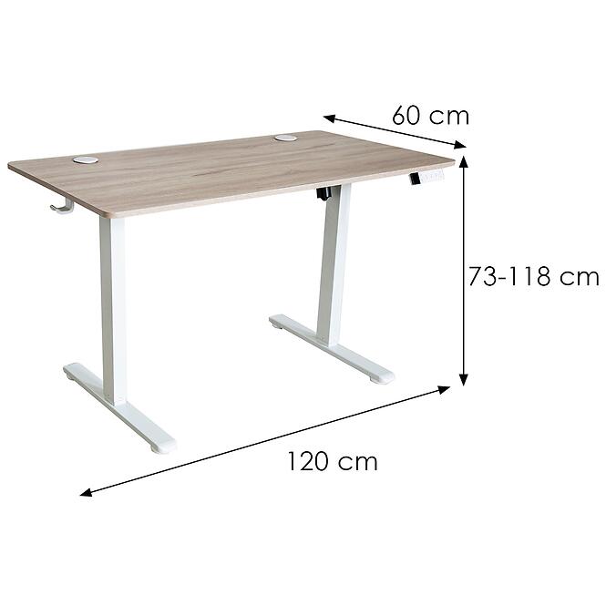 Elektrický stôl Seville 12531 sonoma/biela