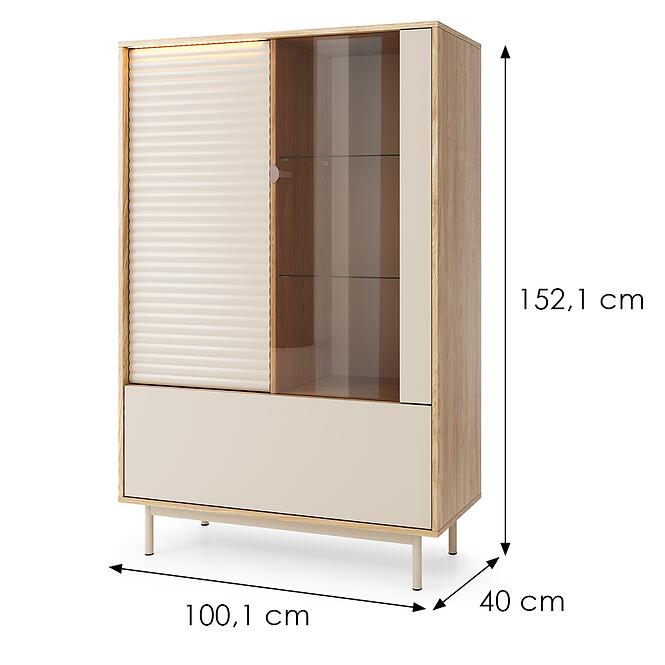 Vitrin 2d1w Ti1 Tila Kasmír/Tölgy,2