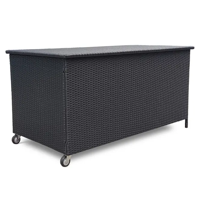 Tejn technorattan kerti láda 80x80x160 fekete