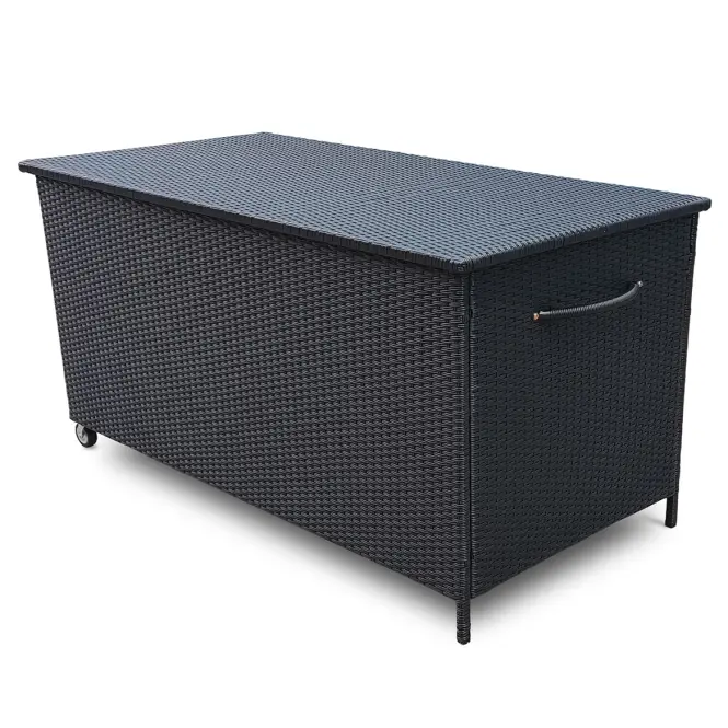 Tejn technorattan kerti láda 80x80x160 fekete,5