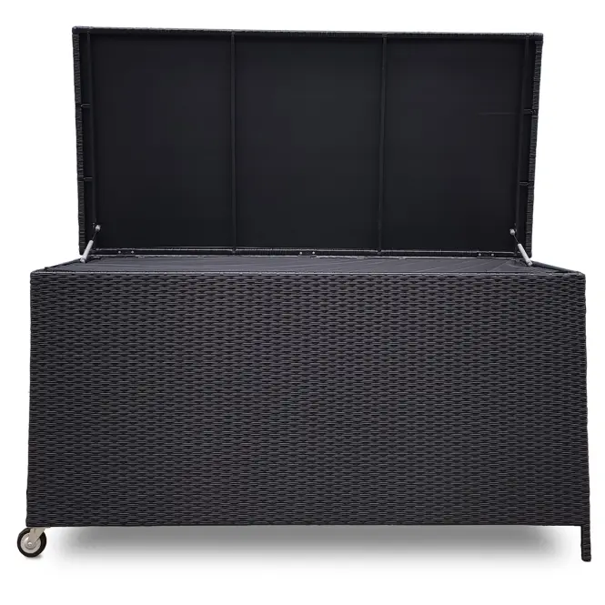 Tejn technorattan kerti láda 80x80x160 fekete,6