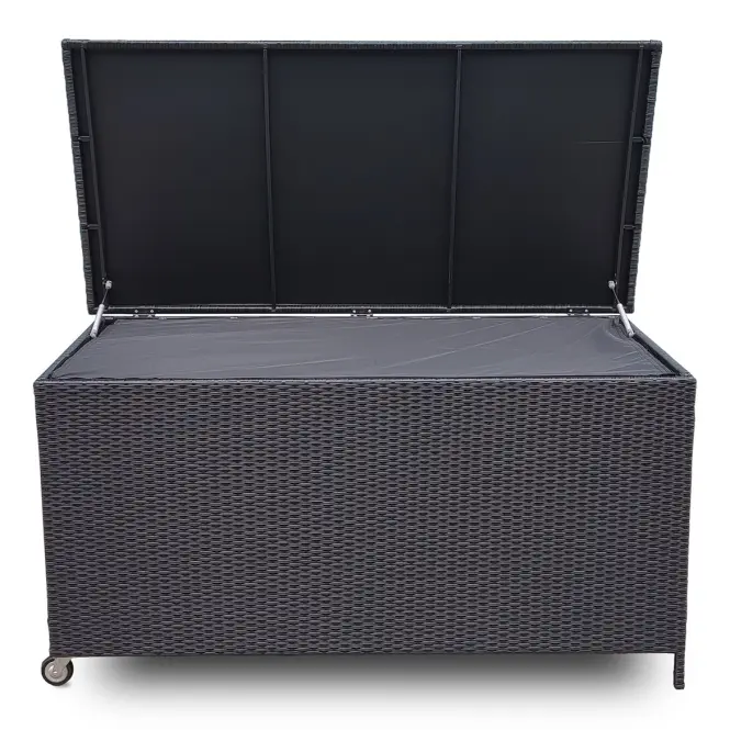 Tejn technorattan kerti láda 80x80x160 fekete,7
