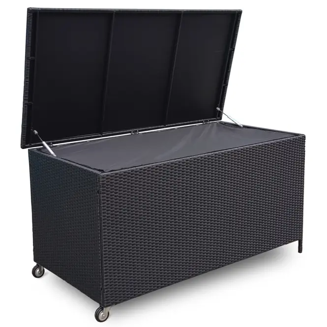 Tejn technorattan kerti láda 80x80x160 fekete,8