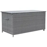Tejn technorattan kerti láda 80x80x160 szürke