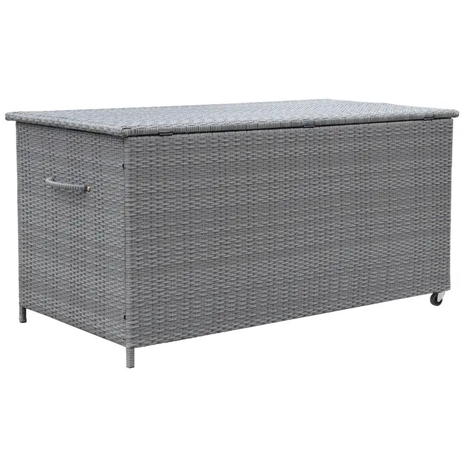 Tejn technorattan kerti láda 80x80x160 szürke