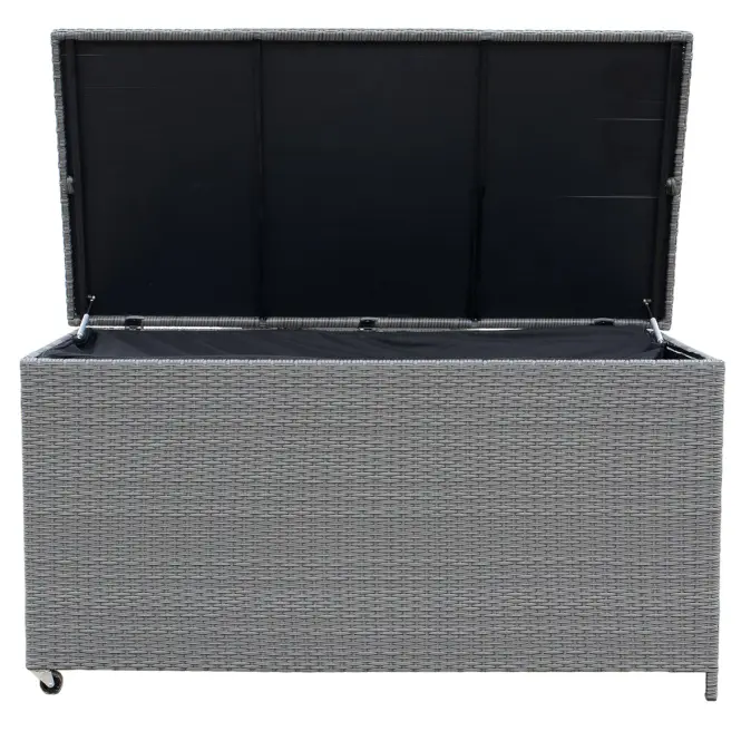 Tejn technorattan kerti láda 80x80x160 szürke,5