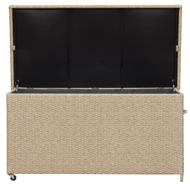 Tejn technorattan kerti láda 80x80x160 natúr,4