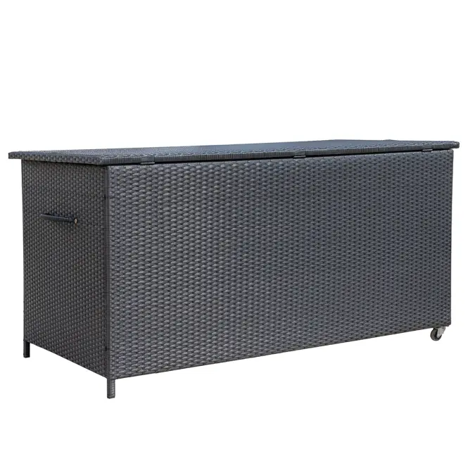 Tejn technorattan kerti láda 55x64x136 fekete