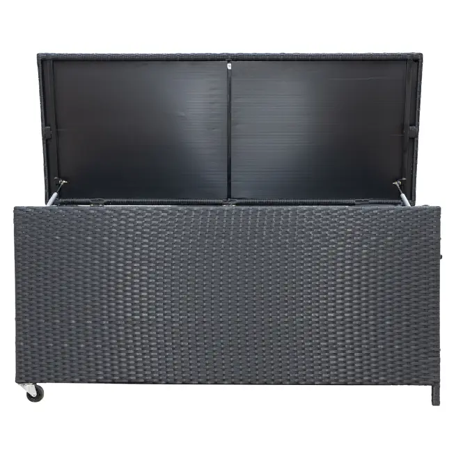 Tejn technorattan kerti láda 55x64x136 fekete
