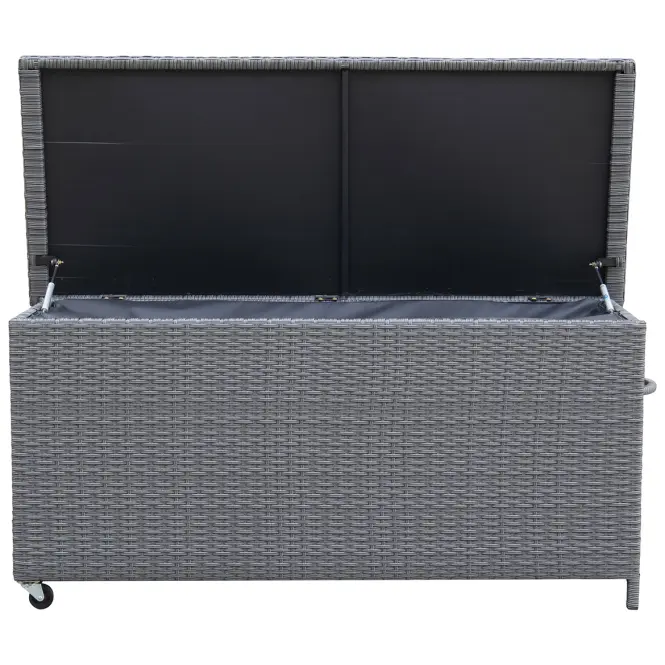Tejn technorattan kerti láda 55x64x136 szürke