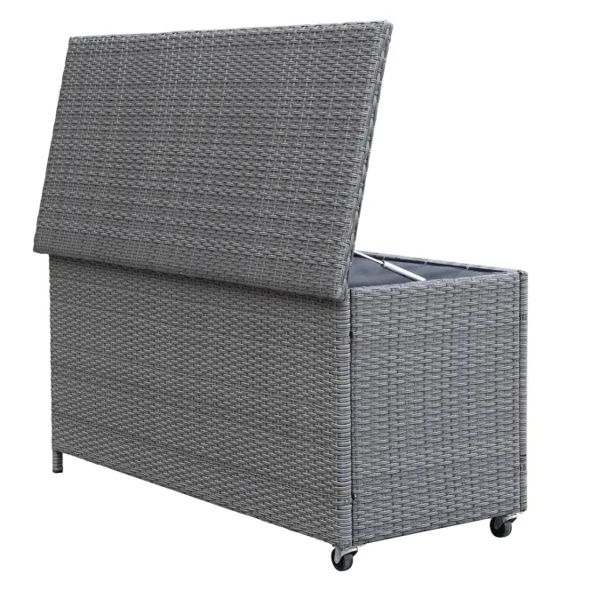 Tejn technorattan kerti láda 55x64x136 szürke