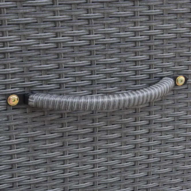 Tejn technorattan kerti láda 55x64x136 szürke