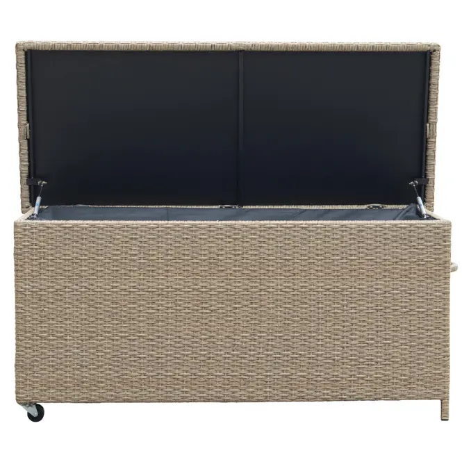 Tejn technorattan kerti láda 55x64x136 natúr
