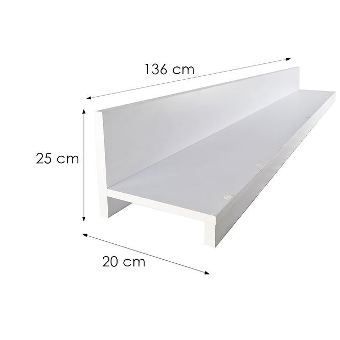 Játékhoz függő polc fehér RGB BL2520136,4