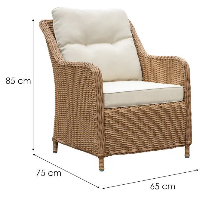 Technorrattan készlet Bolzano 13276 natúr,14