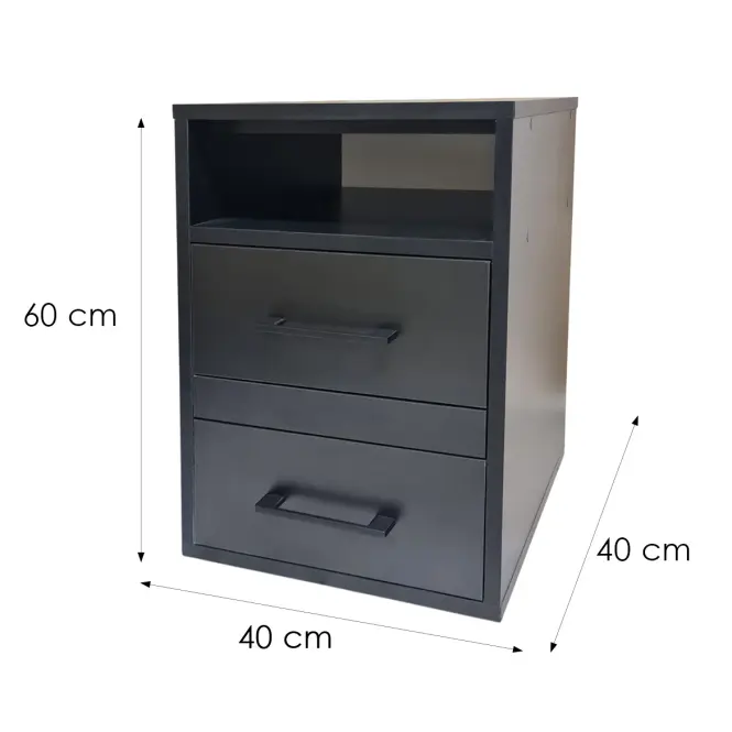 Irodai Konténer 2S fekete,2
