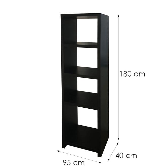 Regál fekete 36D