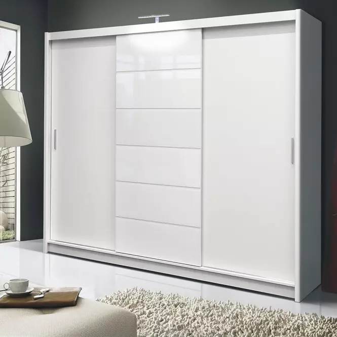 Szekrény Malibu 250 cm fehér,4