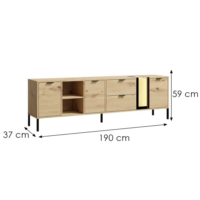 Szekrény Rtv Evolution Hosszú Ev/4a Artisan /WOOD