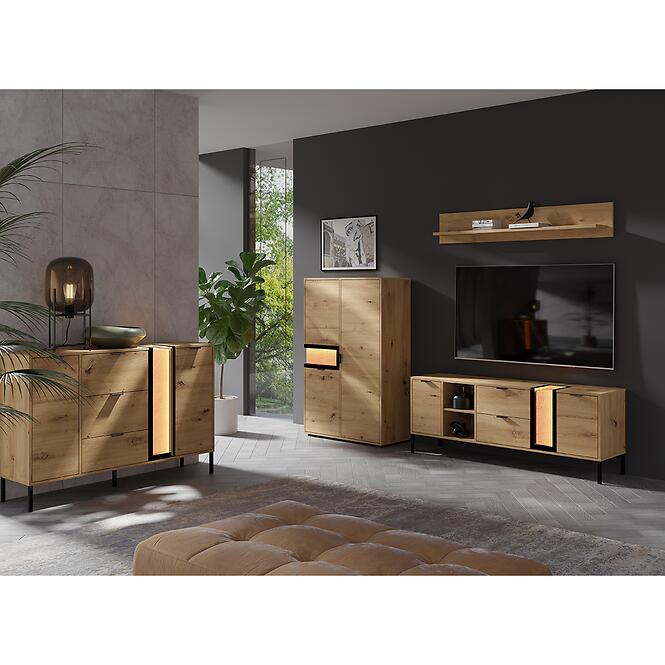 Szekrény Rtv Evolution Hosszú Ev/4a Artisan /WOOD,3