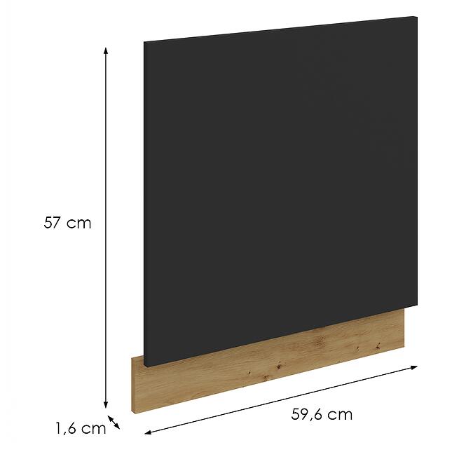 Mosogatógép ajtaja Zm Aria-Bl/Ar Anti Fingerprint 570x596,2