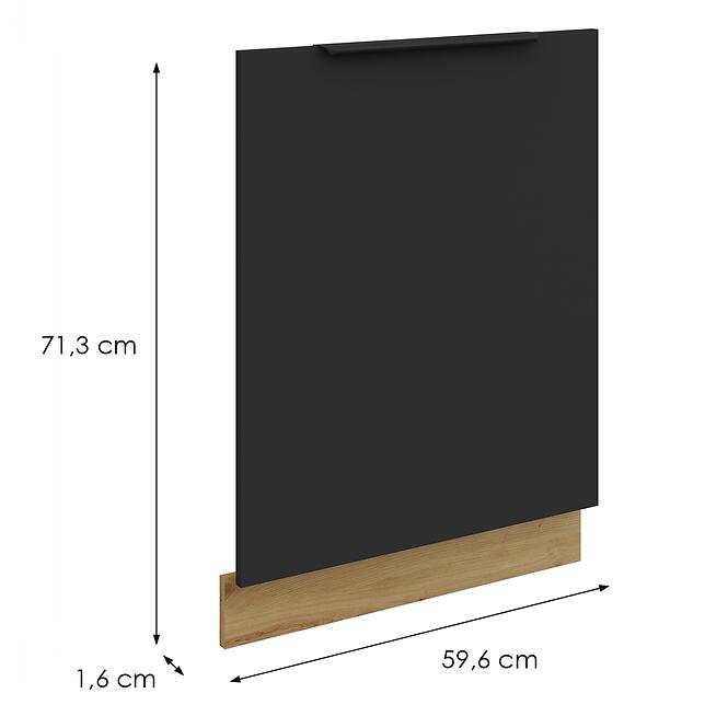 Mosogatógép ajtaja Zm Aria-Bl/Ar Anti Fingerprint 713x596,2