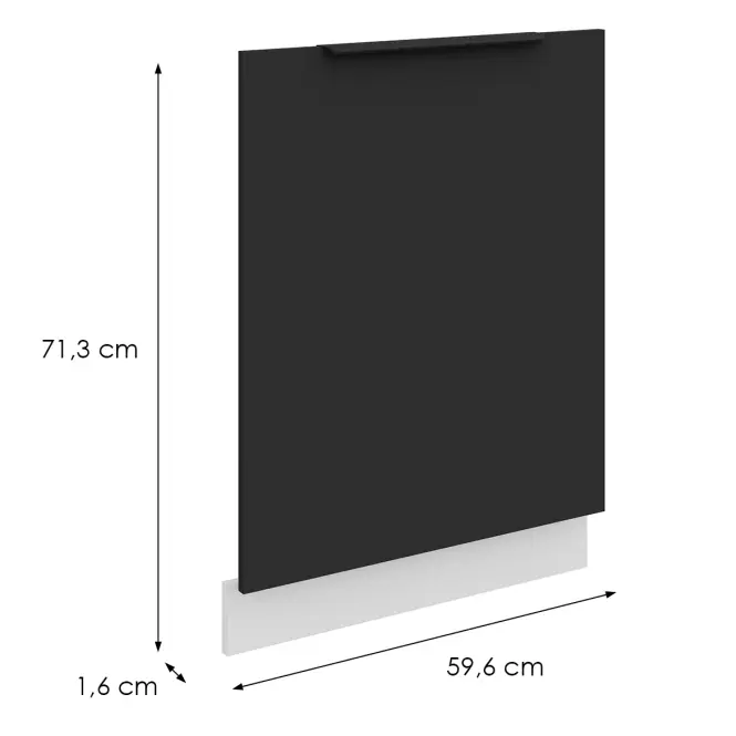 Mosogatógép ajtaja Zm Aria-Bl/Wh Anti Fingerprint 713x596