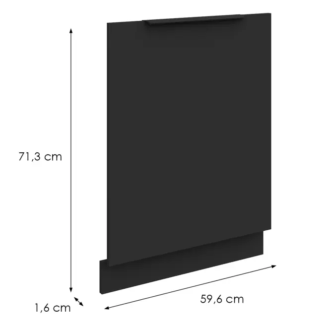 Mosogatógép ajtaja Zm Aria-Bl/Bl Anti Fingerprint 713x596,2
