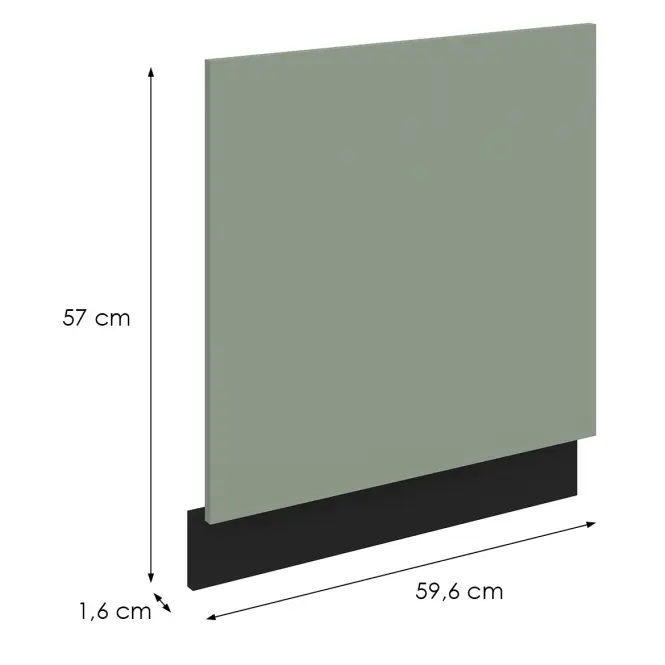 Mosogatógép ajtaja Zm Aria-Sa/Bl Anti Fingerprint 570x596,2