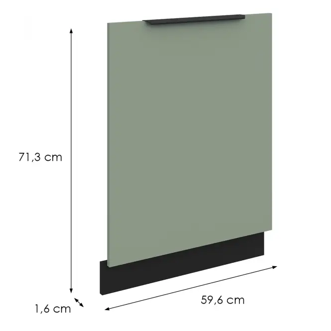 Mosogatógép ajtaja Zm Aria-Sa/Bl Anti Fingerprint 713x596,2
