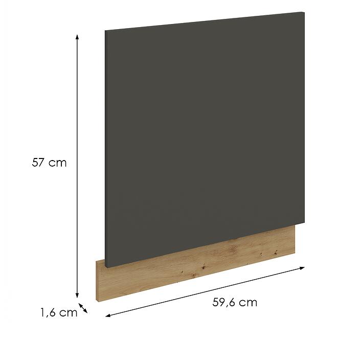 Mosogatógép ajtaja Zm Aria-Gr/Ar Anti Fingerprint 570x596