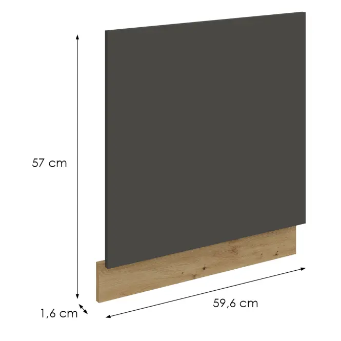 Mosogatógép ajtaja Zm Aria-Gr/Ar Anti Fingerprint 570x596,2