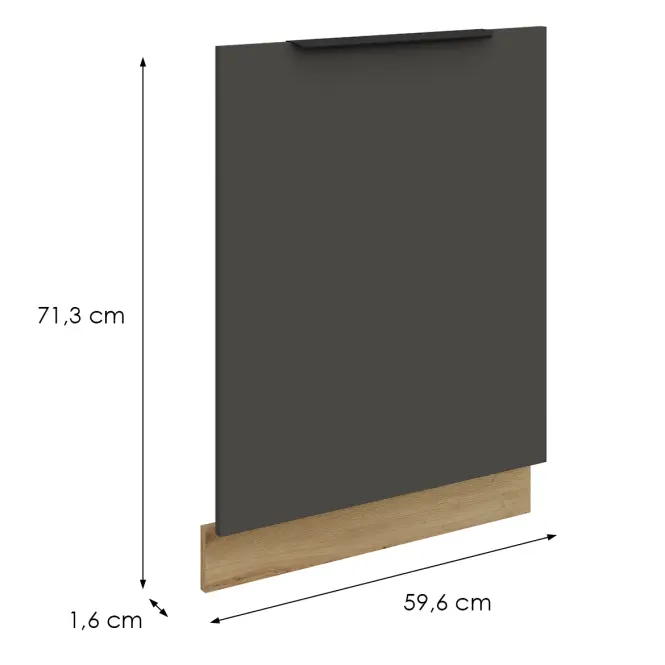 Mosogatógép ajtaja Zm Aria-Gr/Ar Anti Fingerprint 713x596