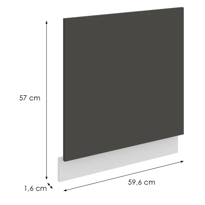 Mosogatógép ajtaja Zm Aria-Gr/Wh Anti Fingerprint 570x596