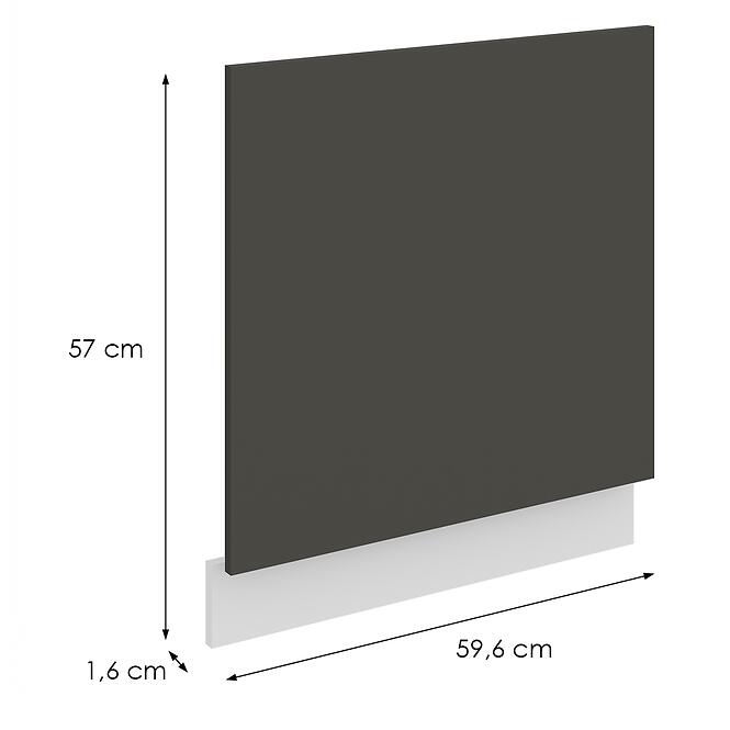 Mosogatógép ajtaja Zm Aria-Gr/Wh Anti Fingerprint 570x596