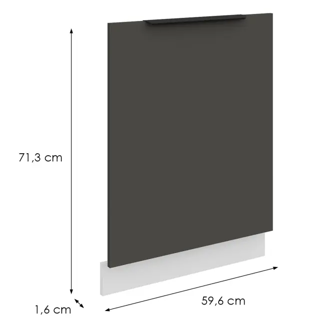 Mosogatógép ajtaja Zm Aria-Gr/Wh Anti Fingerprint 713x596,2