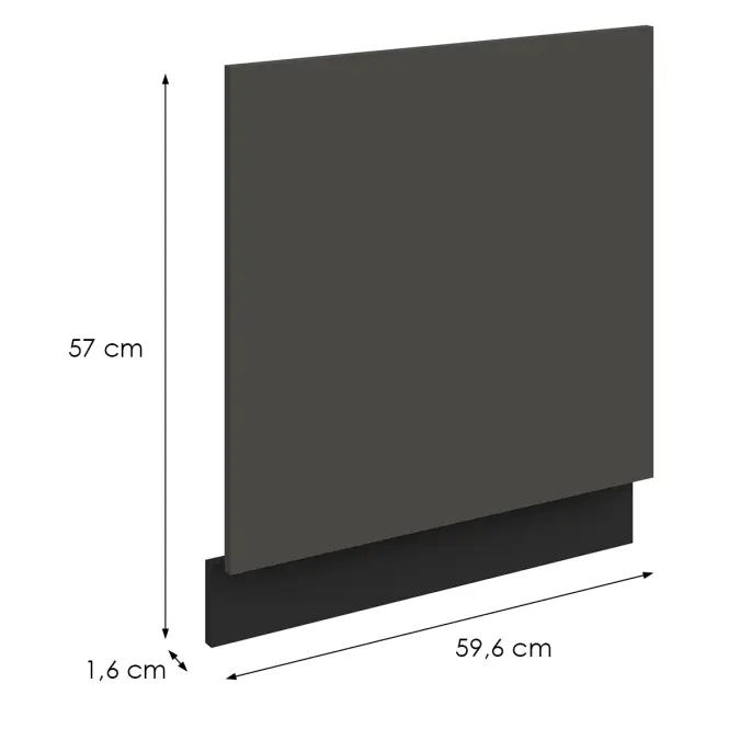Mosogatógép ajtaja Zm Aria-Gr/Bl Anti Fingerprint 570x596