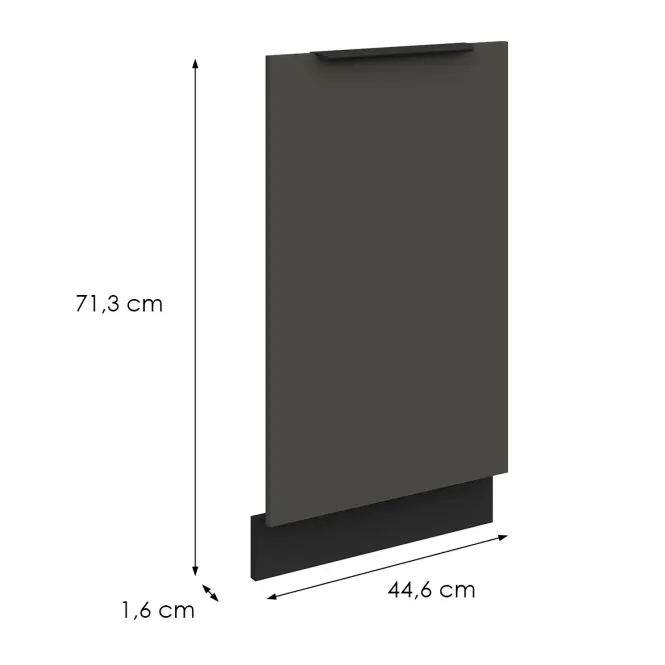 Mosogatógép ajtaja Zm Aria-Gr/Bl Anti Fingerprint 713x446