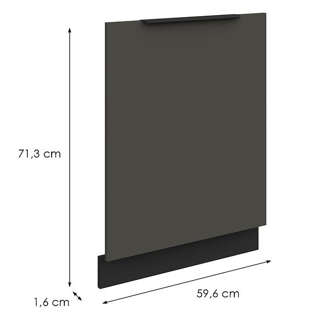 Mosogatógép ajtaja Zm Aria-Gr/Bl Anti Fingerprint 713x596