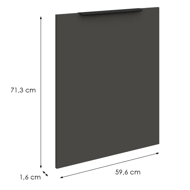 Mosogatógép ajtaja Zm Aria-Gr/Ant Anti Fingerprint 713x596