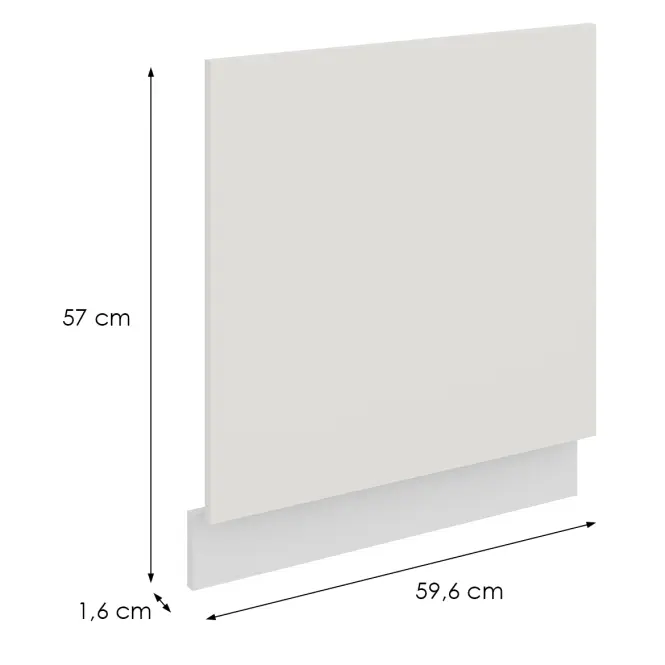 Mosogatógép ajtaja Zm Aria-Wh/Wh Anti Fingerprint 570x596