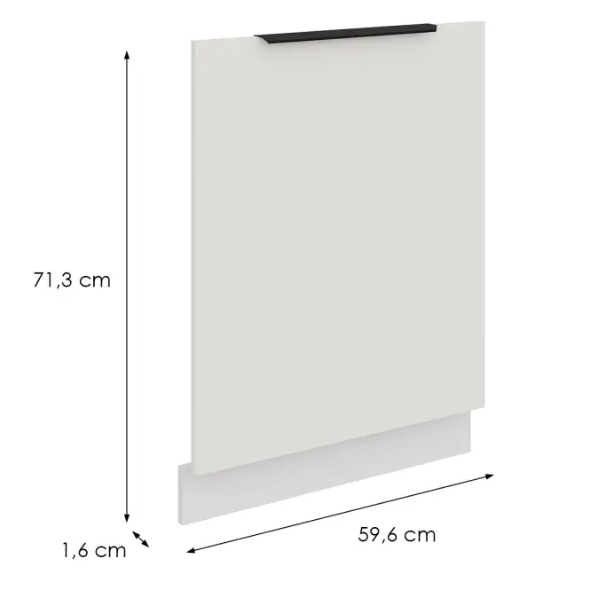 Mosogatógép ajtaja Zm Aria-Wh/Wh Anti Fingerprint 713x596,2