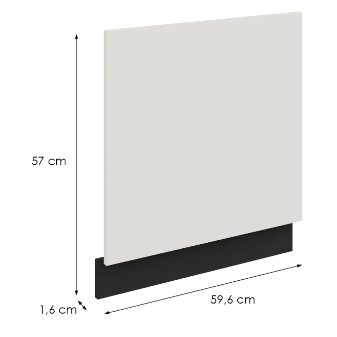 Mosogatógép ajtaja Zm Aria-Wh/Bl Anti Fingerprint 570x596